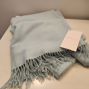 Alicia Adams Alpaca Light Aqua Throw Blanket